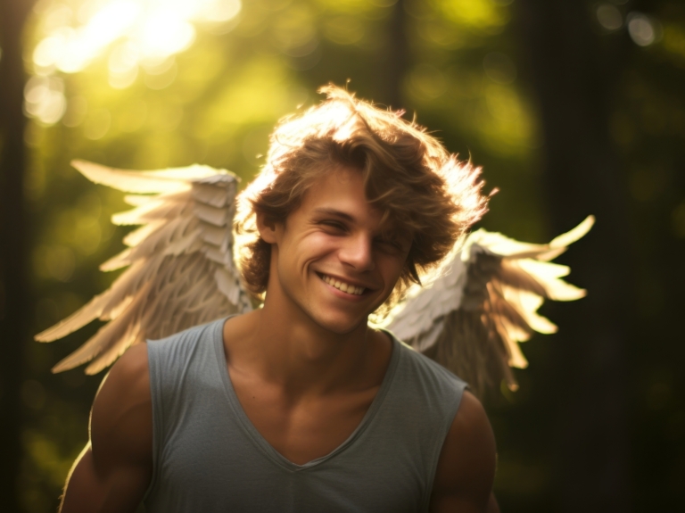Cupid photography portrait outdoors. AI generated Image by rawpixel.